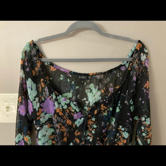Jessica Simpson Low Waist Floral Dress M - Picture 3 of 14
